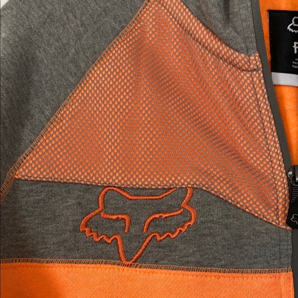 Fox Orange Long Sleeve Zippered Sweatshirt - Picture 2 of 5